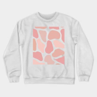 Neutral Stones  Abstract shapes WormTtoned Pattern Crewneck Sweatshirt